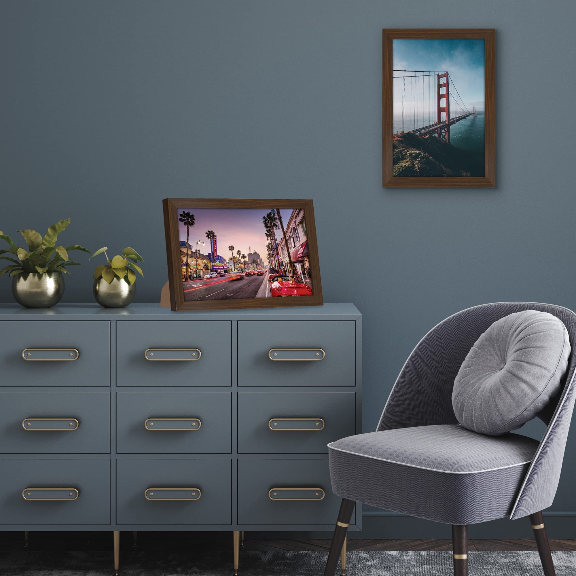 Americanflat 8x12 Picture Frame with Shatter-Resistant Glass - Signature Collection - Gallery-Style Frames Made of Engineered Wo